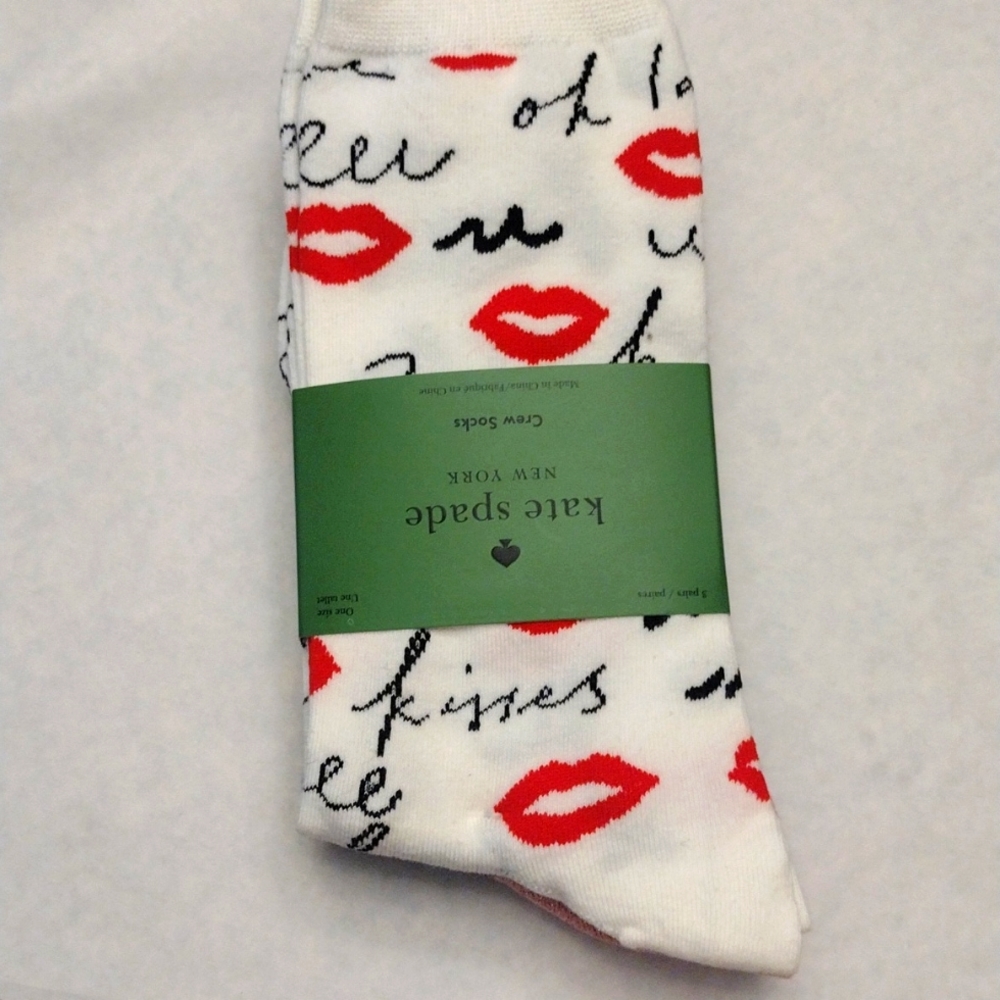 Kate Spade 3 pk Kisses/Burgundy/Stripes